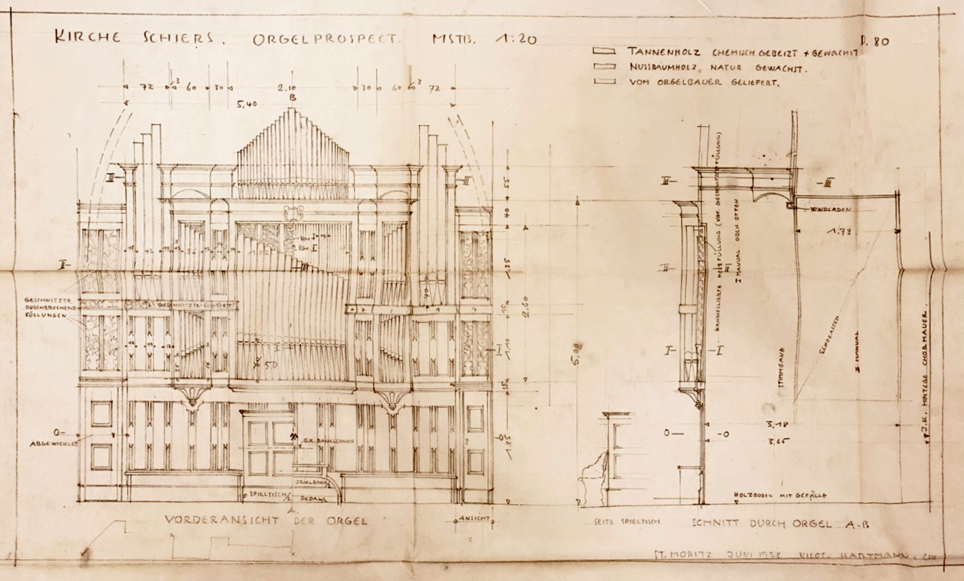 Orgelprospekt von Nicolaus Hartmann III